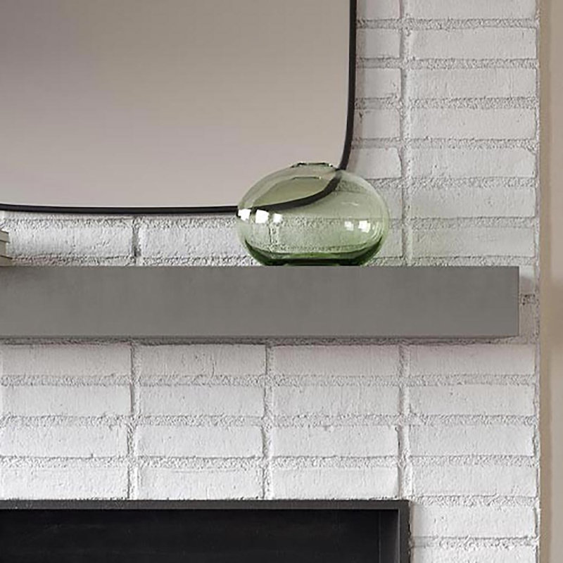 Everett Concrete Fireplace 60" Mantel Shelf Contemporary - Non-Combustible Composition & Heat Resistant, 60", Storm