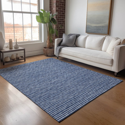 Tapis bleu marine lavable à la machine de qualité supérieure AMF138