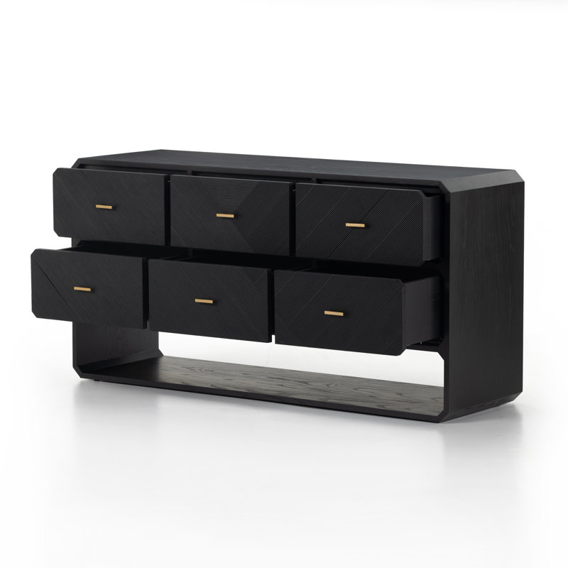 Caspian 6 - Drawer Dresser, Black