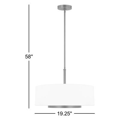 Luminaire suspendu à trois lumières Nance de Génération Lighting 