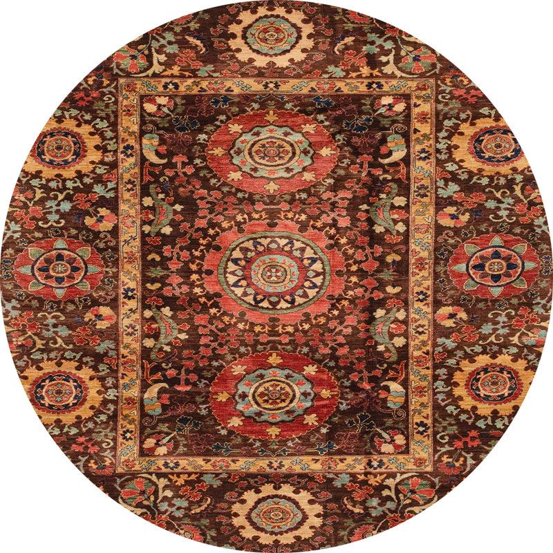Tapis abstrait moderne 3906, Rond 7 pi