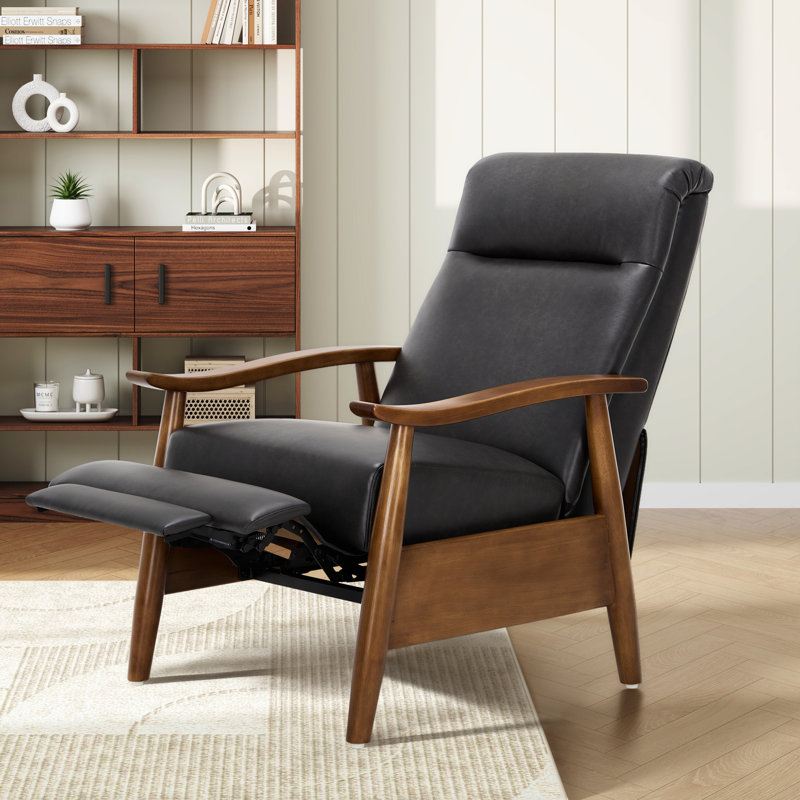 Fauteuil inclinable en cuir Penning , Noir
