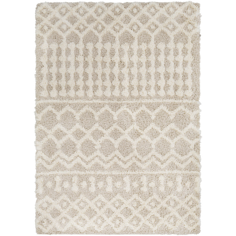 Geometric Shag Area Rug, Rectangle 79 x 152cm