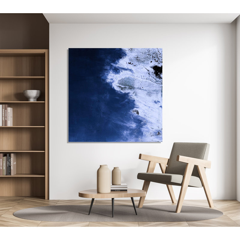 Aerial Contemporary Fine Art, 49.5" H x 49.5" W x 1.75" D, Black Framed Canvas