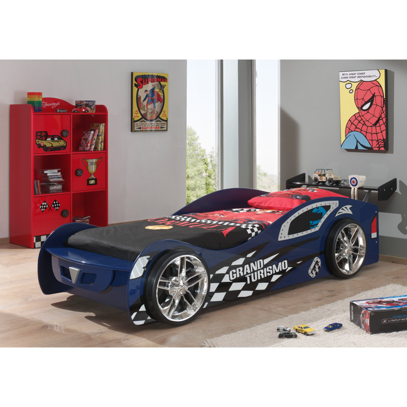Grand Turismo European Single Car Bed, Blue