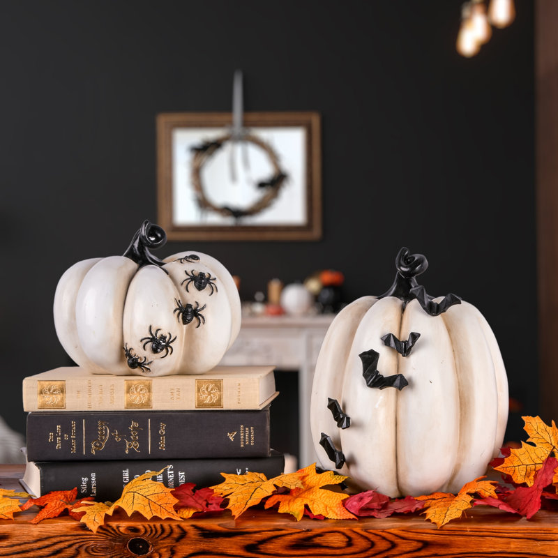 Citrouille-chauve-souris d'Halloween «The Holiday Aisle®», H 9,45 po x l 8,27 po x P 9,06 po