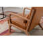 Fauteuil d'appoint de 25,78 po de largeur Mid-Century en similicuir avec coussin supplémentaire-1196487722