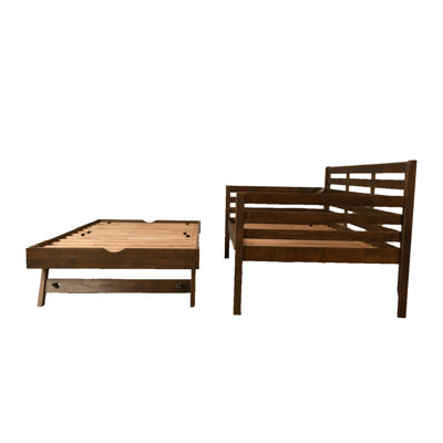 Alexz Wood Daybed with Pop Up Trundle Bed, Mattresses Not Included