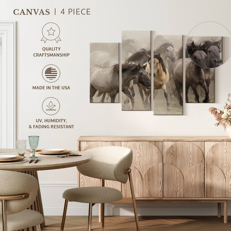 Brampt Wild Horse Stampede, 22" H x 36" W