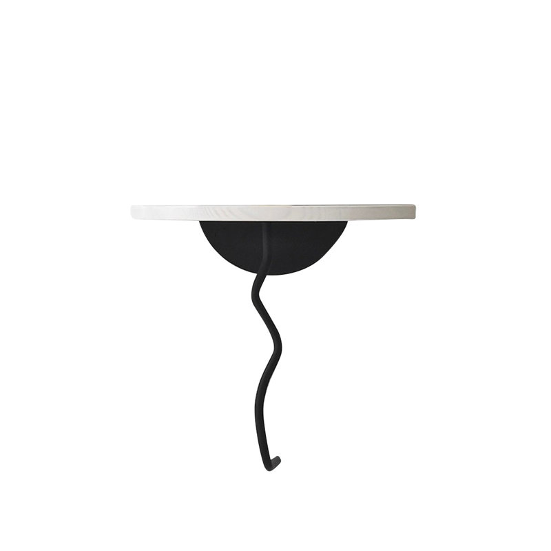 Locelso Wood Floating Shelf, 35cm H x 35cm W x 35cm D, White/Black