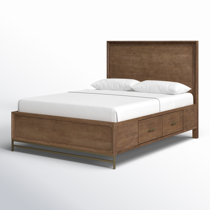 Complete Panel Bed W/Storage Rails, Queen