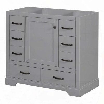 Bathroom Vanity without Sink, Cabinet Base Only with 6 Drawers