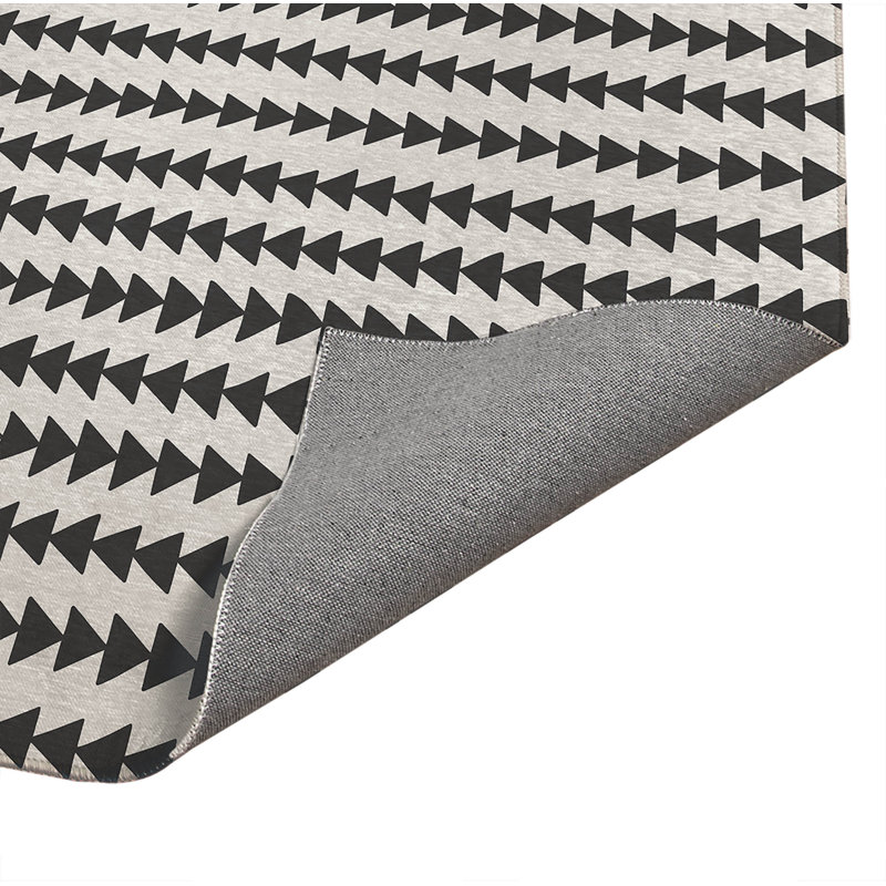 Tapis de cuisine Tribal Arrows, Rectangle 5 pi x 7 pi, Ivoire/gris anthracite