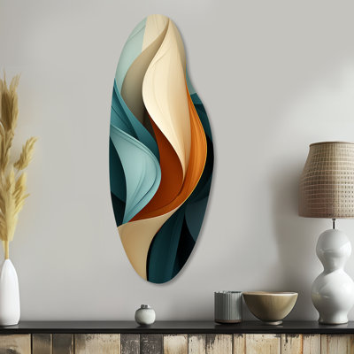 Claria - formes abstraites incurvées, art mural asymétrique en métal