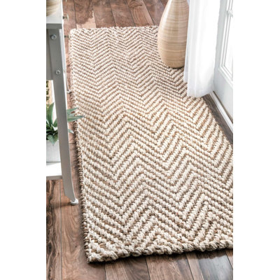 Norcross Chevron Jute / Sisal Hand Woven Area Rug