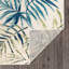 Tapis intérieur / extérieur à motif floral orange / ivoire / bleu Onley Palm Frond-69986561