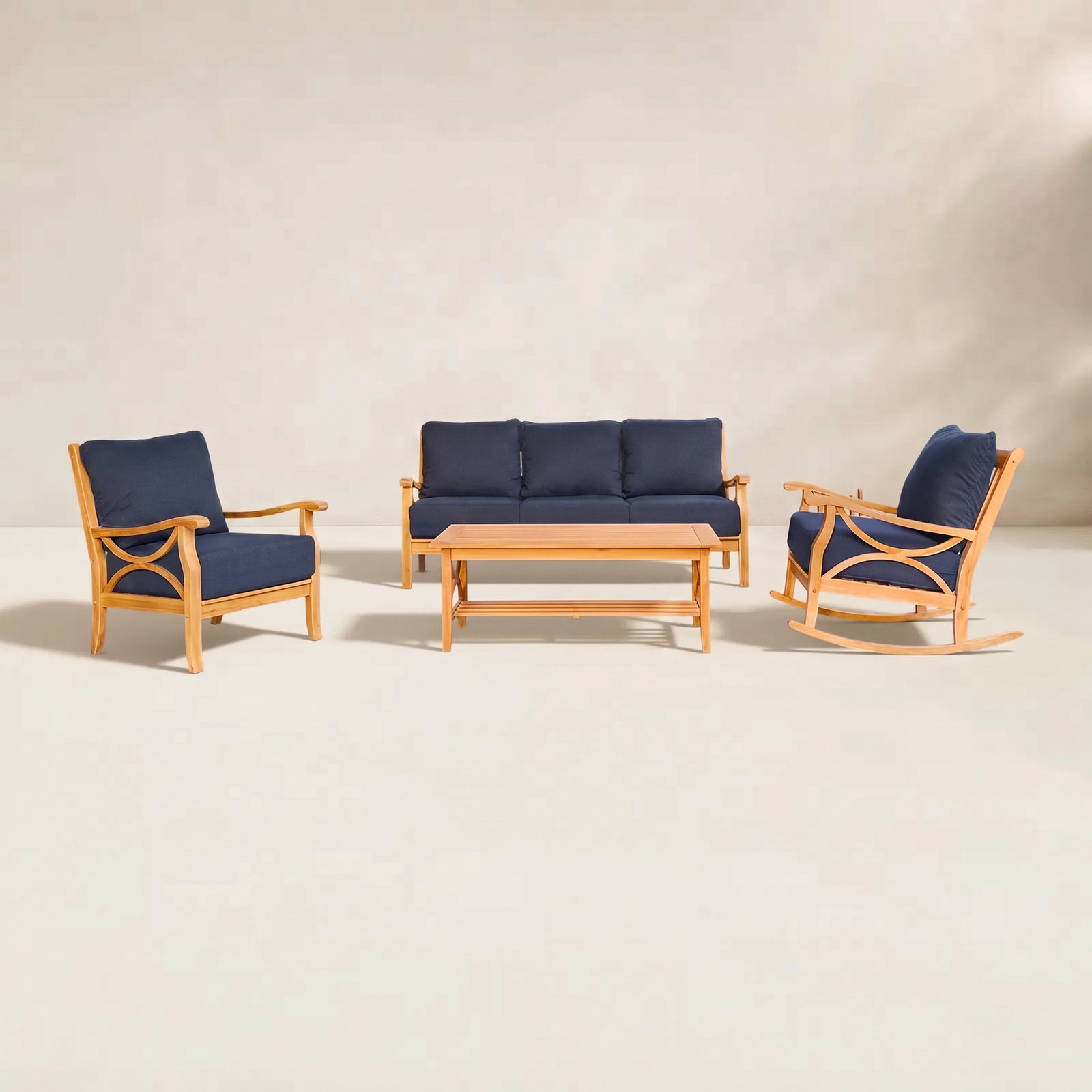 Brunswick 5-Person Patio Seating Group, Navy