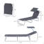 Chaise longue d'extérieur, chaise longue pliante réglable-1322323541