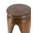 11X11x16.5" Carved Paulownia Wood Accent Table
