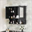 Armoire à pharmacie murale à miroir de 30 pouces avec tablettes ouvertes et intérieur réglable, parfaite pour le rangement et l'organisation de la salle de bain
