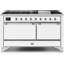 ILVE UM15FDQNS3BKCLP Majestic II 60 inch Dual Fuel Range with 9 Burners, Griddle (Liquid Propane, Solid Door, Glossy Black, Chrome)-1666292252-1666292730