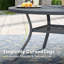 Table de salle à manger de patio 47 po avec tablette de rangement Nicastro-1393312985