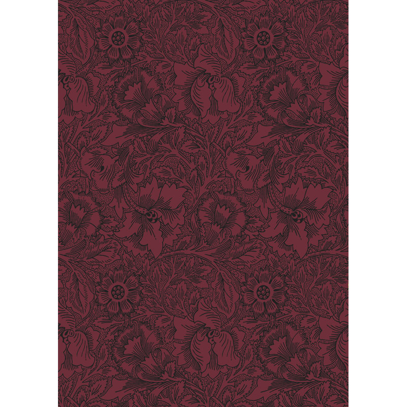 Poppy Wallpaper, Claret