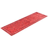 Overdyed Hand-Knotted Wool Modern-Contemporary Pink Runner 2' 8" x 7' 6"