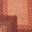 Tapis tressé à rayures en coton tissé à plat orange-116598088