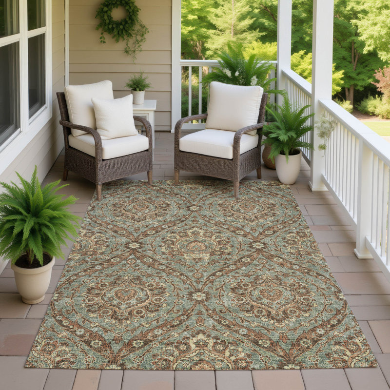 Machine Washable Indoor/Outdoor Chantille ACN2703 Global Rug, Basil, 2'6" x 3'10"