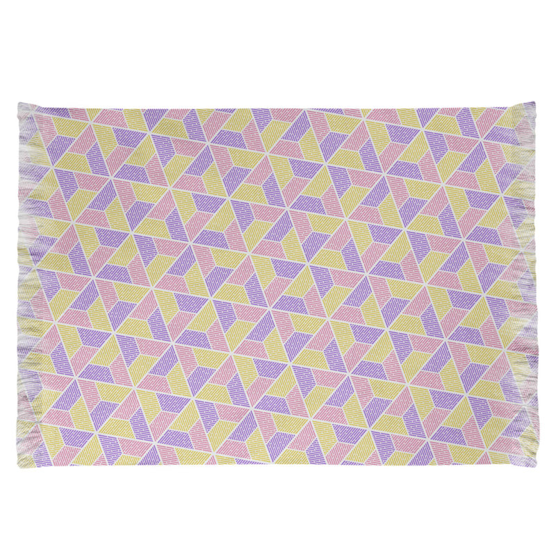 Tapis rose/mauve/jaune trapézoïdals Mcguigan, Non