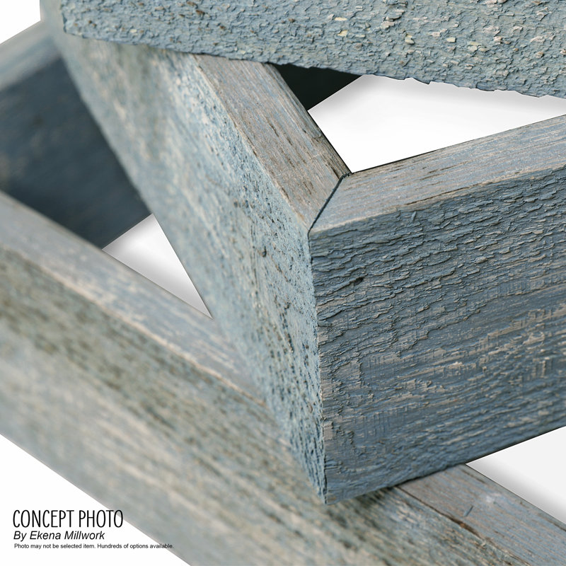 Square Cube Shelf with Adjustable Shelves, Driftwood Blue