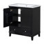Meuble-lavabo multifonctionnel avec portes et tiroir 30 po-104289134