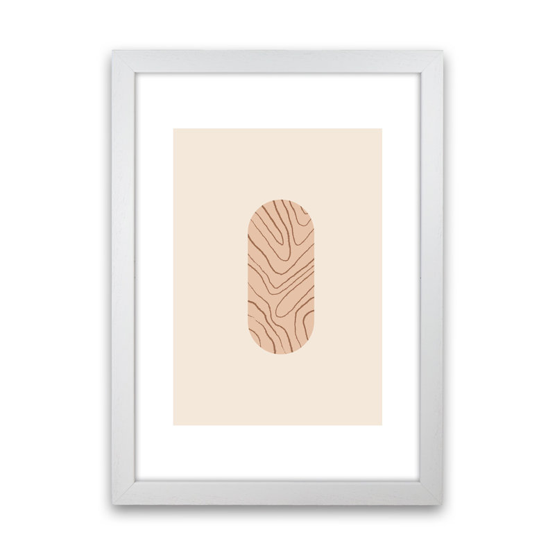 Mica Sand Leaf N12 by Pixy Paper - Print, 29.7cm H x 21cm W x 3cm D, White Framed