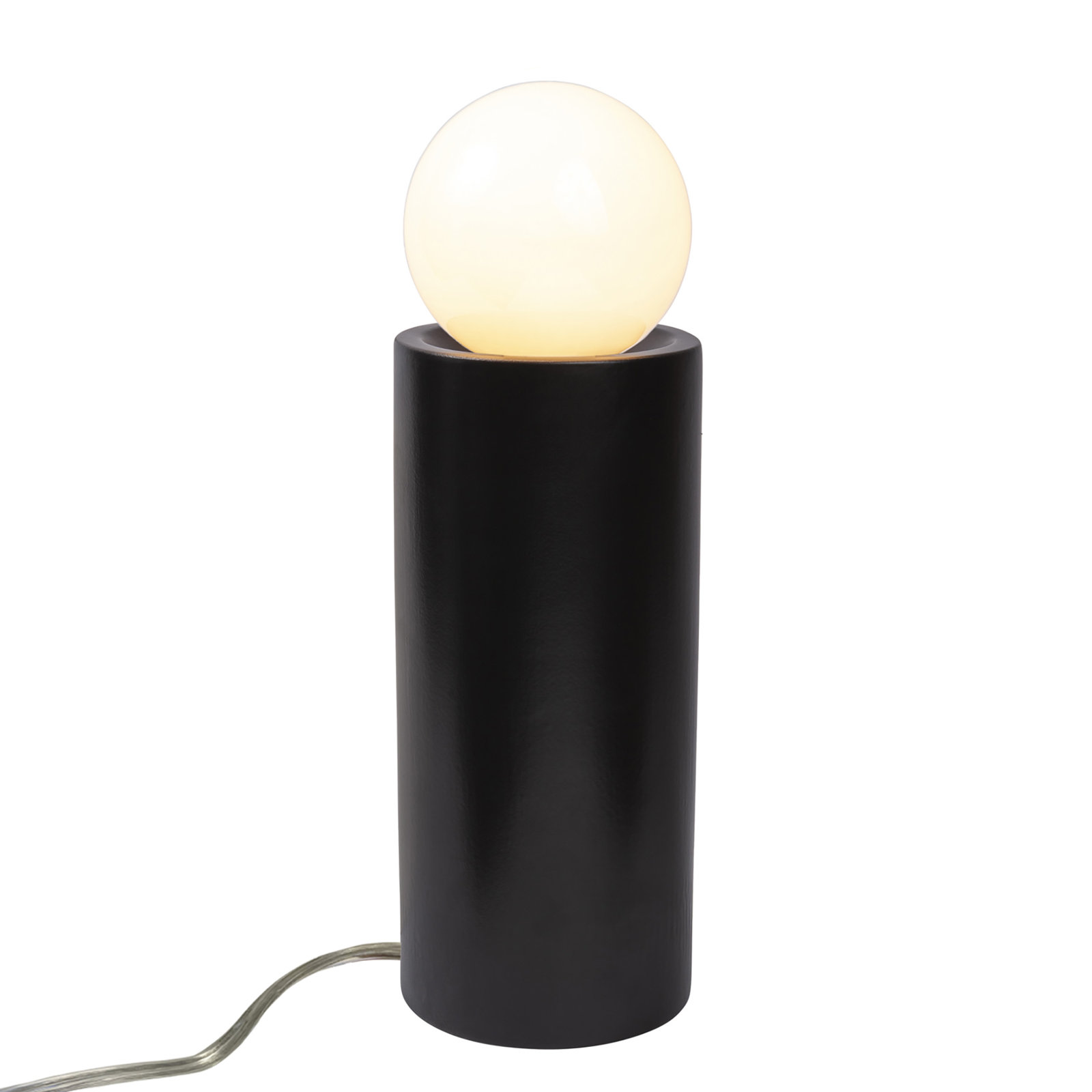 Rachid Ceramic Torchiere Lamp, 16.5" H x 5.5" W x 5.5" D, Carbon Matte Black