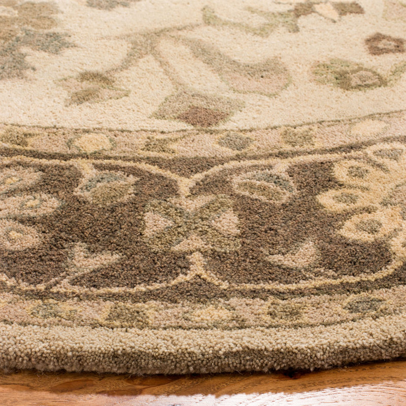 Tapis oriental en laine touffeté à la main Tingley, Rond 6 pi