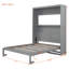 Grand lit escamotable mural avec tablettes