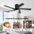 48" 5 Solid Wood Blades Indoor Ceiling Fan With Light Kit And Remote-458786187-437134178