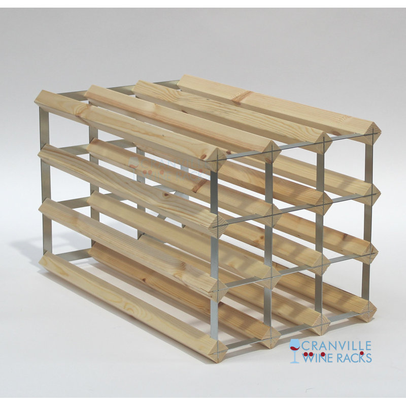 24 - Bottle Wine Bottle Rack, Natural Pine