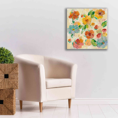 «Playful Floral Trio III» par Silvia Vassileva, art mural sur toile