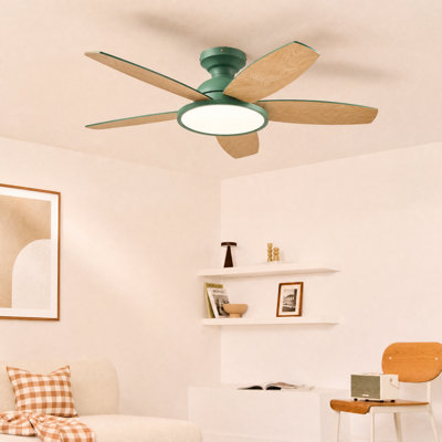 Ventilateur de plafond encastré avec lumière DEL et télécommande