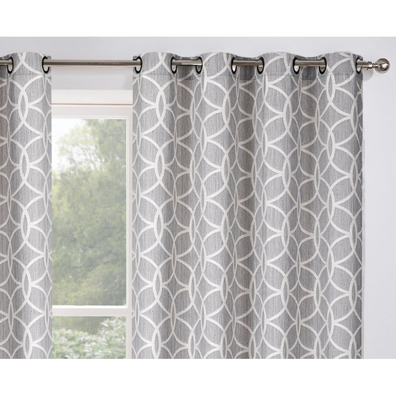 Paire de rideaux semi-transparents avec œillets Ryel