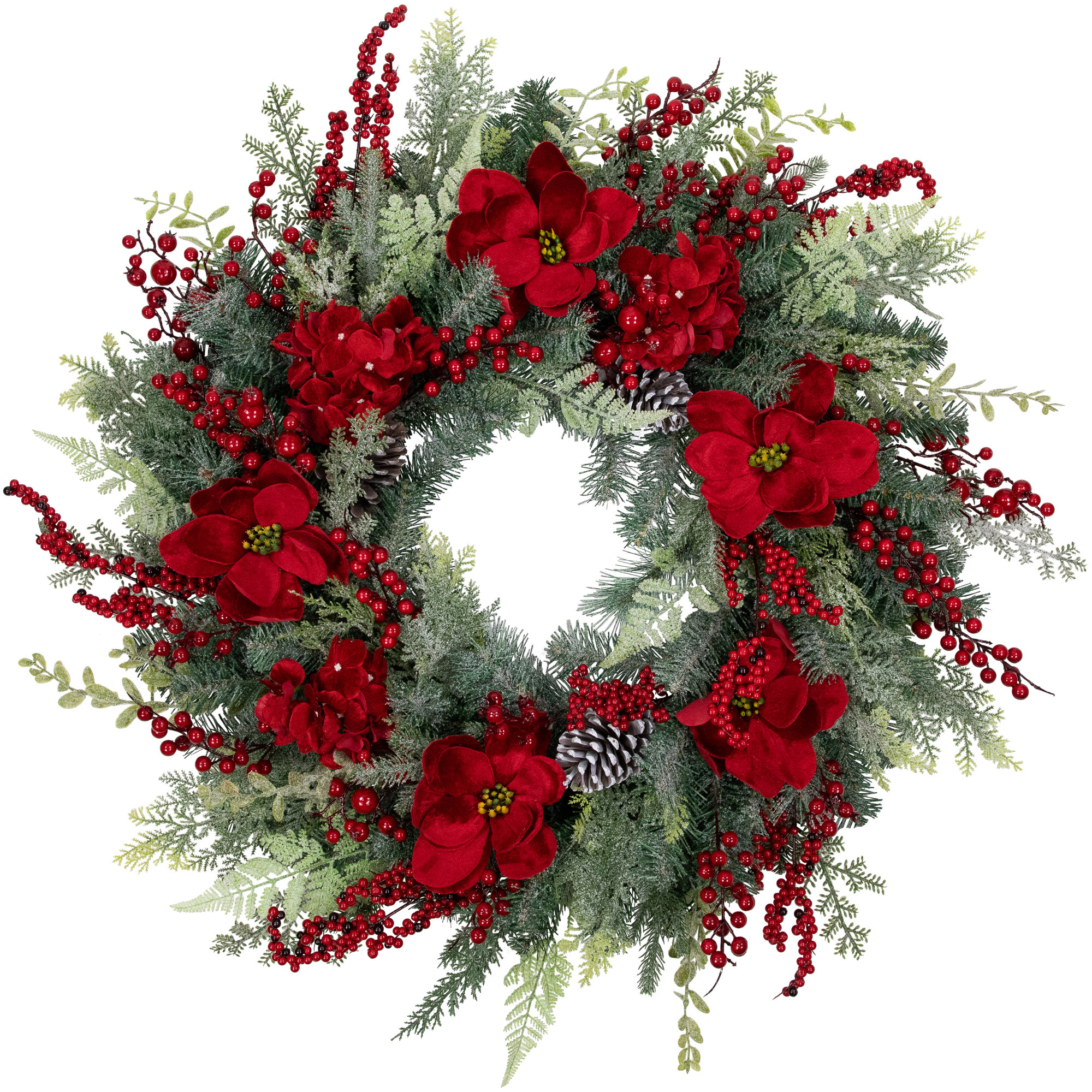 Northlight Seasonal Poinsettias and Pinecones 39