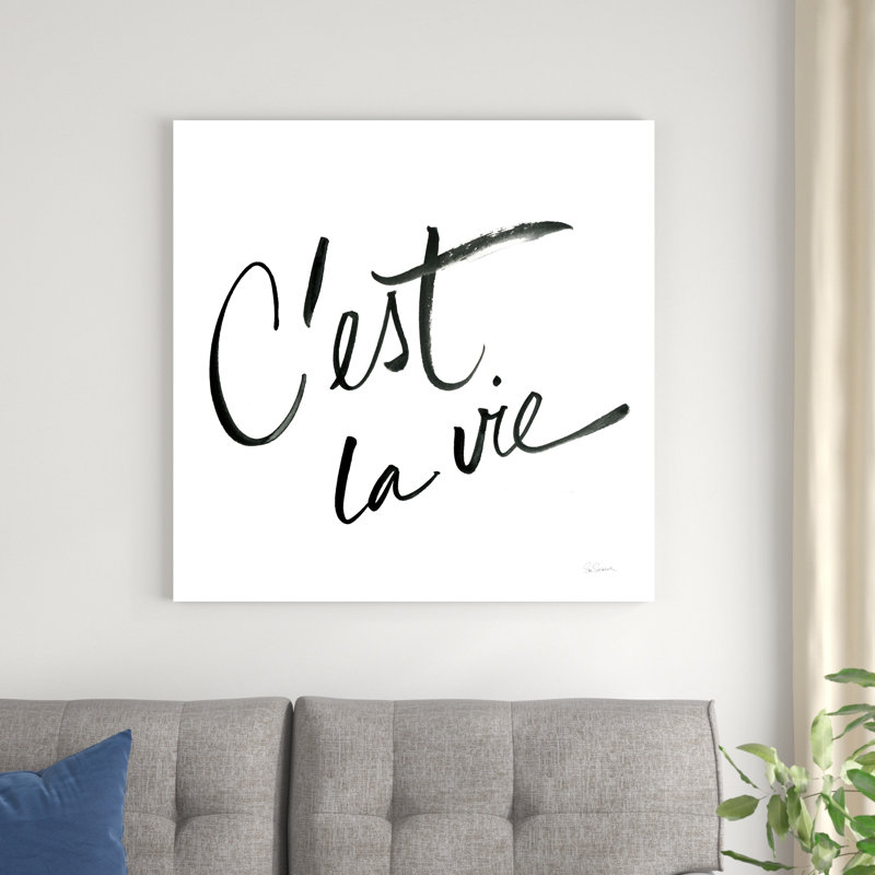 Cest La Vie, H 36 po x l 36 po x P 1,25 po