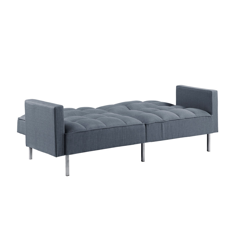 Tallac 74.75'' Upholstered Convertible Sofa, Dark Gray 100% Linen