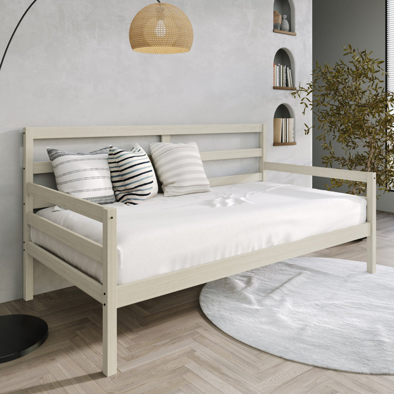 Regeana Kiln-Dried Twin Solid Wood Daybed, Antique White