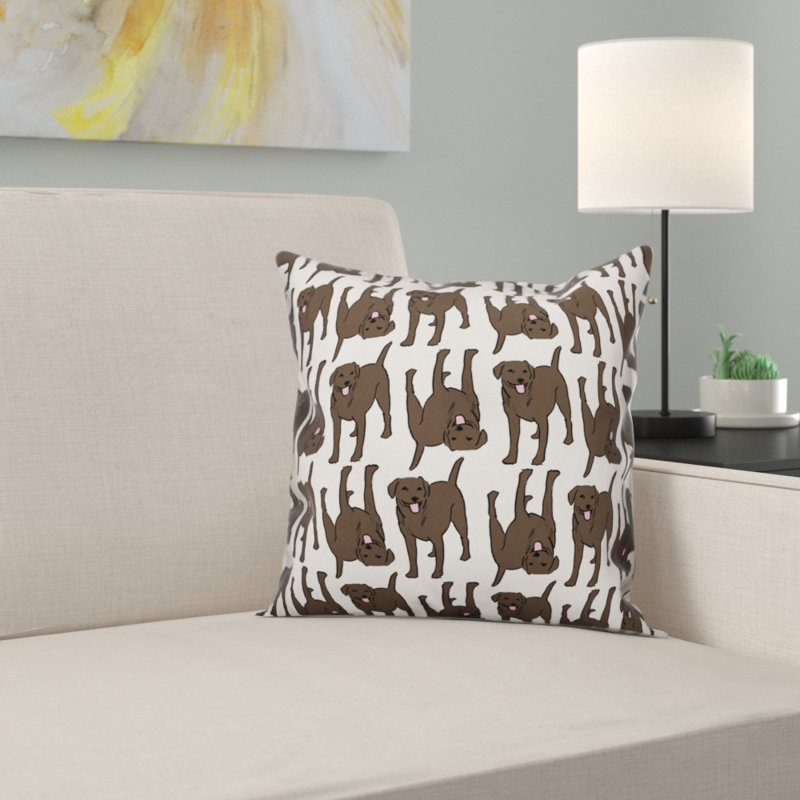 Animal Print Reversible Throw Pillow, 20" x 20", Chocolate, Pillow Cover Only - No Insert