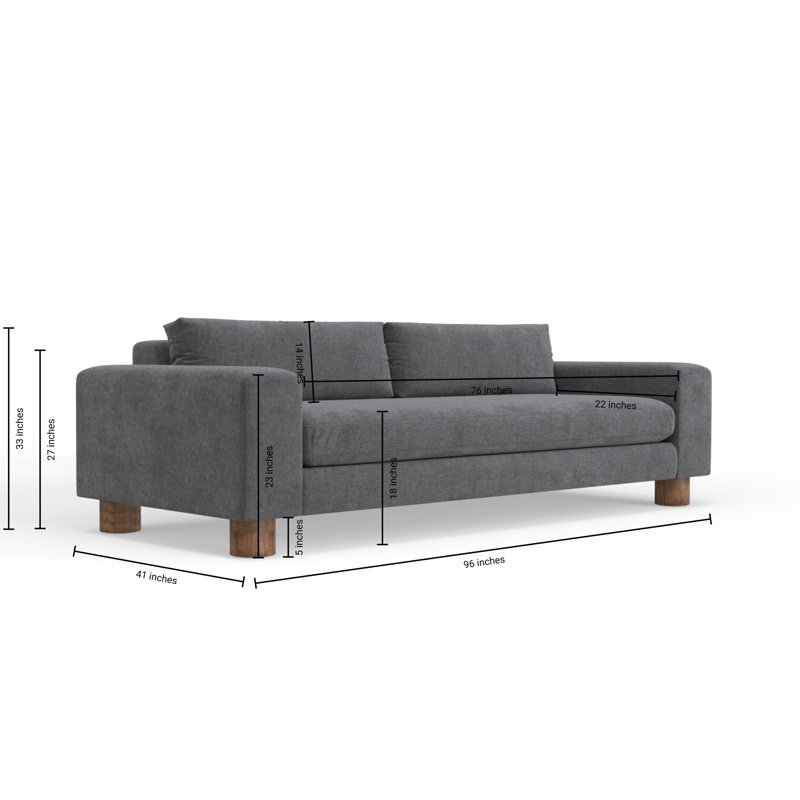 Canapé Milo, Gris anthracite