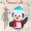 Pingouin gonflable de Noël de 4 pi avec chapeau à lumières DEL