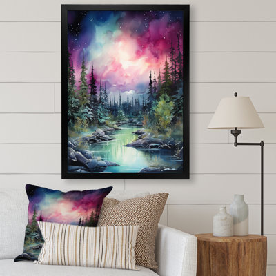 «Brodowski Aurora Borealis Dancing Lights IV», reproduction sur toile